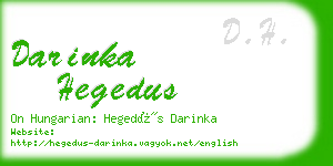 darinka hegedus business card